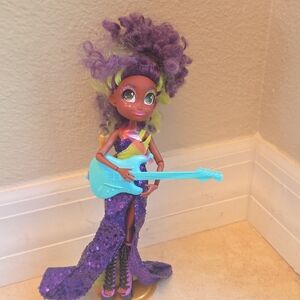 Purple and Blue Fashion Doll with Guitar